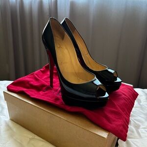 Lady Peep 150 Patent Calf Black